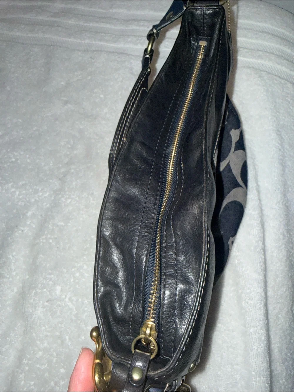 Coach vintage blue denim hobo bag